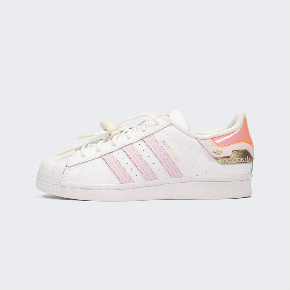 Tenis Adidas Superstar White Clear Pink H00659