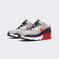 Tenis NIke Air Max 90 Leather GS Light Smoke Bright Crimson CD6864 021