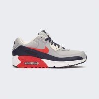 Tenis NIke Air Max 90 Leather GS Light Smoke Bright Crimson CD6864 021