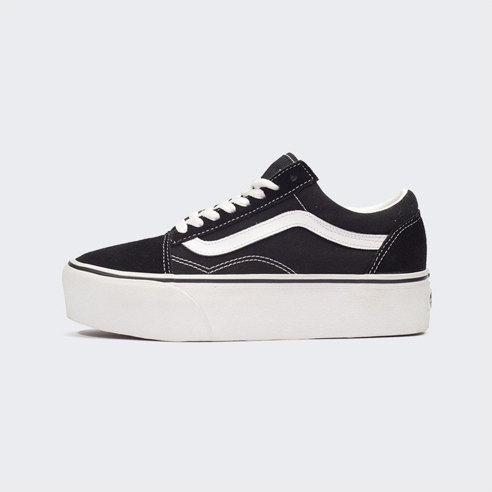 Tenis Vans Old Skool Stackform Black Suede Canvas VN0A7Q5M6BT