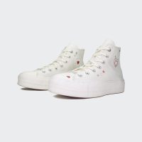 Tenis Converse Chuck Taylor All Star Lift Platform Leather White A09114C 286