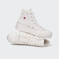 Tenis Converse Chuck Taylor All Star Lift Platform Leather White A09114C 286