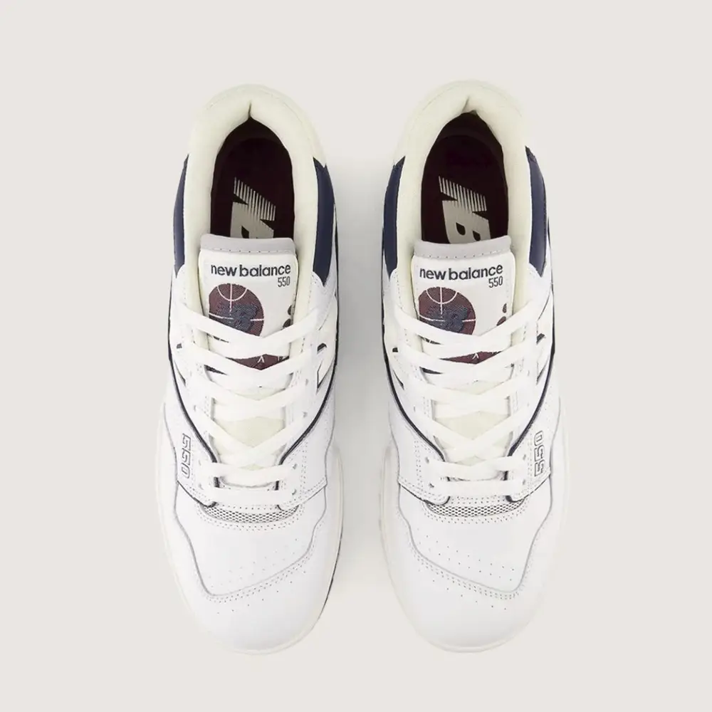 Tenis New Balance 550 White Natural Indigo Burgundy Blanco BB550PWB