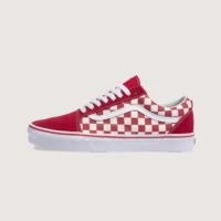 Tenis Vans Old Skool (Primary Check) Racing Red White VN0A38G1P0T
