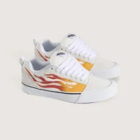 Tenis Vans Knu Skool White Flame Red Orange Yellow VN000D22CRM
